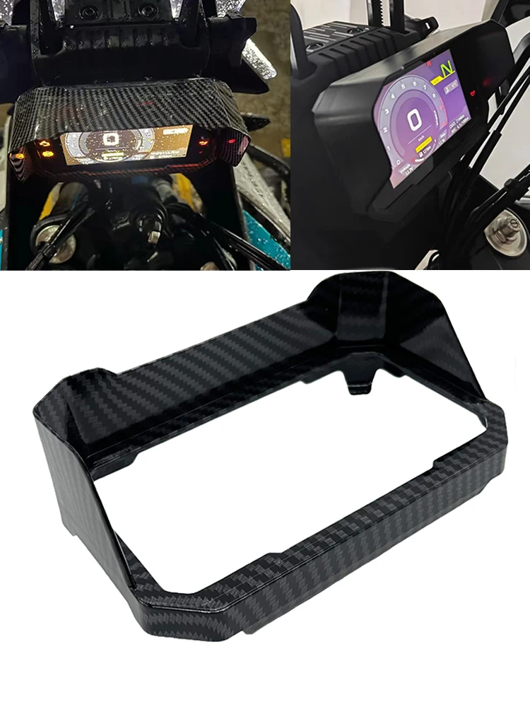 Chapeau d'instrument de pare-soleil noir de carbone pour CFMOTO 450MT 450 MT Protection de couverture de moto 450mt CF450MT 700MT ADV 2024 2025