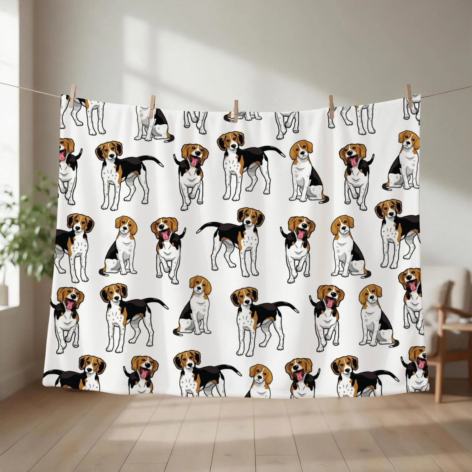 Treeing Walker Coonhound Throw Blanket couch cozy soft plush fuzzy picnic outdoor blanket