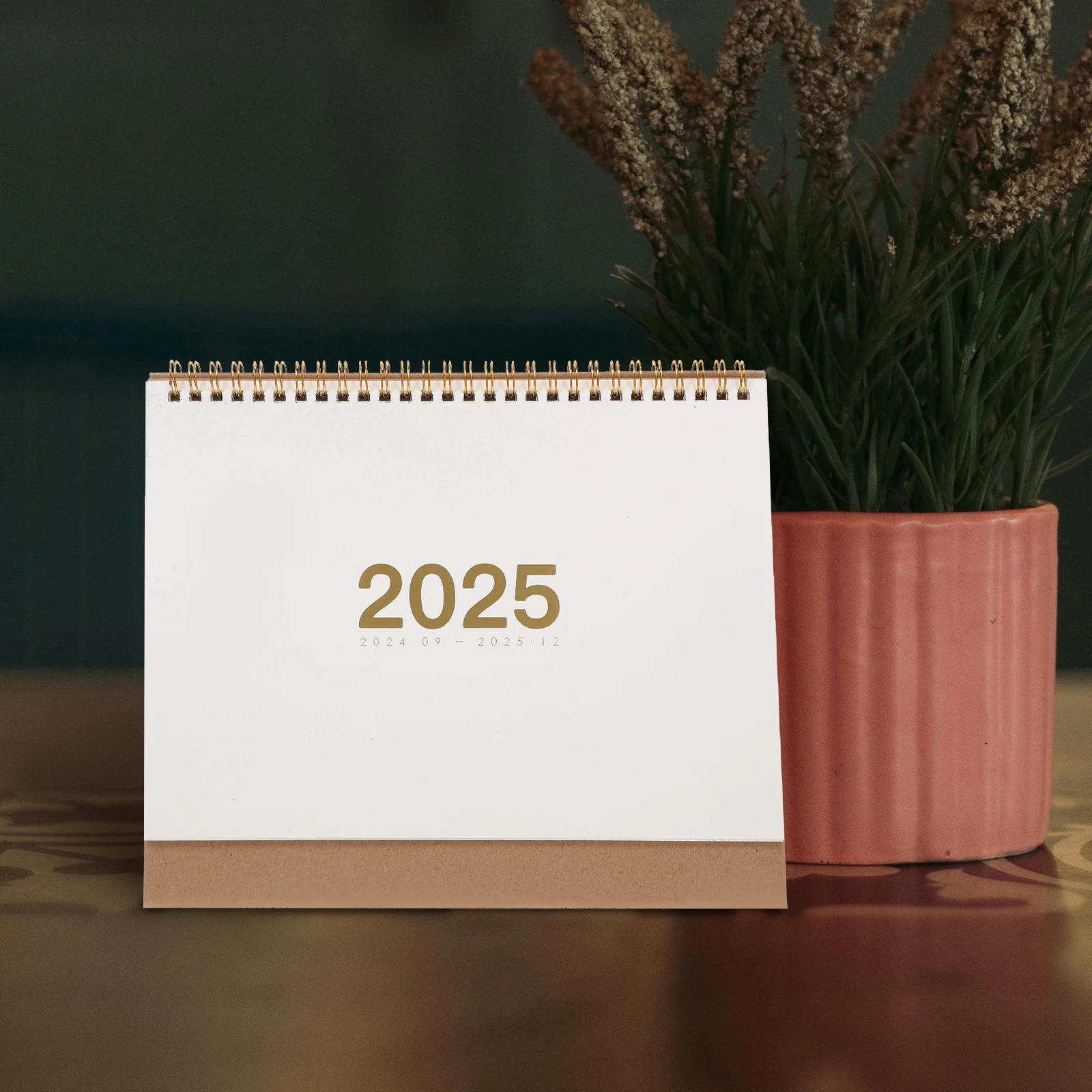 

2025 Standing Desk Minimalist Flip Table Calendar For Home Office School Paper Spiral Bound Functional Daily Planner