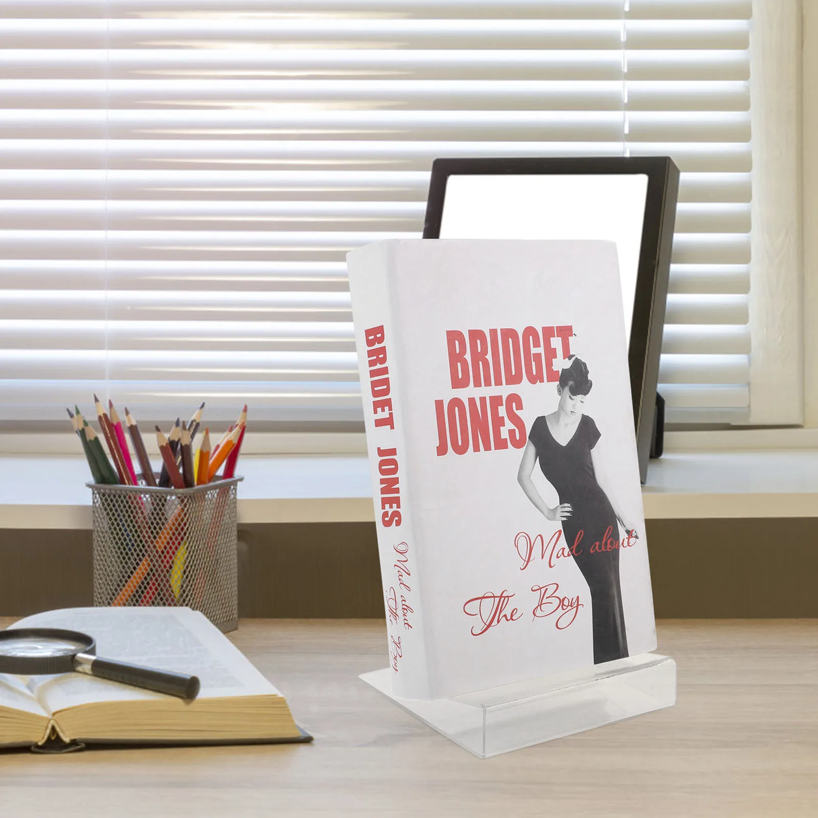 

Clear Acrylic Bookstand Book Display Rack Transparent Bookshelf for Books Albums Photos Artworks Retail Stores