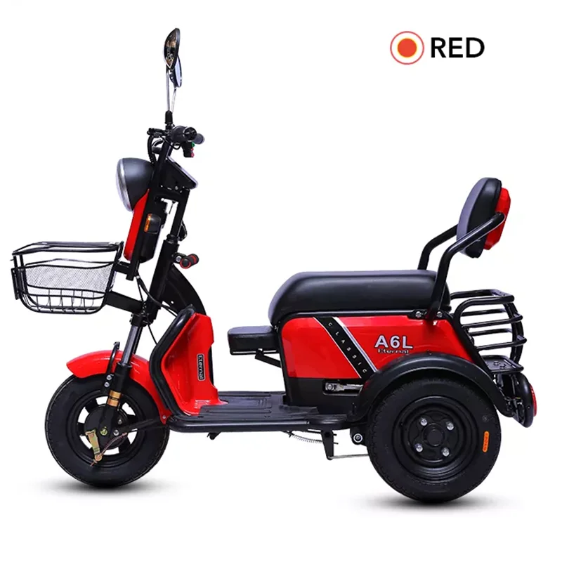 Familie 3 Wielen Elektrische Driewieler 3 Zits 48V 600W 3 Wiel Elektrische Fiets Driewieler Ouder En Kind volwassen Elektrische Motorfiets