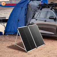 DOKIO 160W Foldable Solar Panel 18V+5V 2A USB 10A 12V/24V Controller Panel Solar Portable Photovoltaic Cell/System Charger