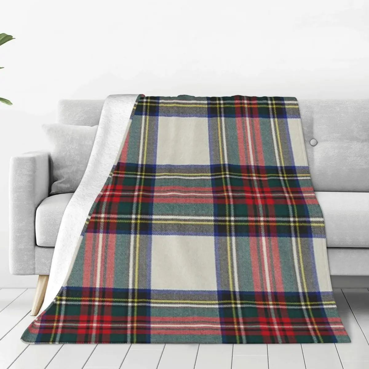 Stewart Dress Scottish Tartan Blankets Flannel Warm Throw Blanket Sofa Throw Blanket For Couch Bedding Outdoor Throws Bedspread