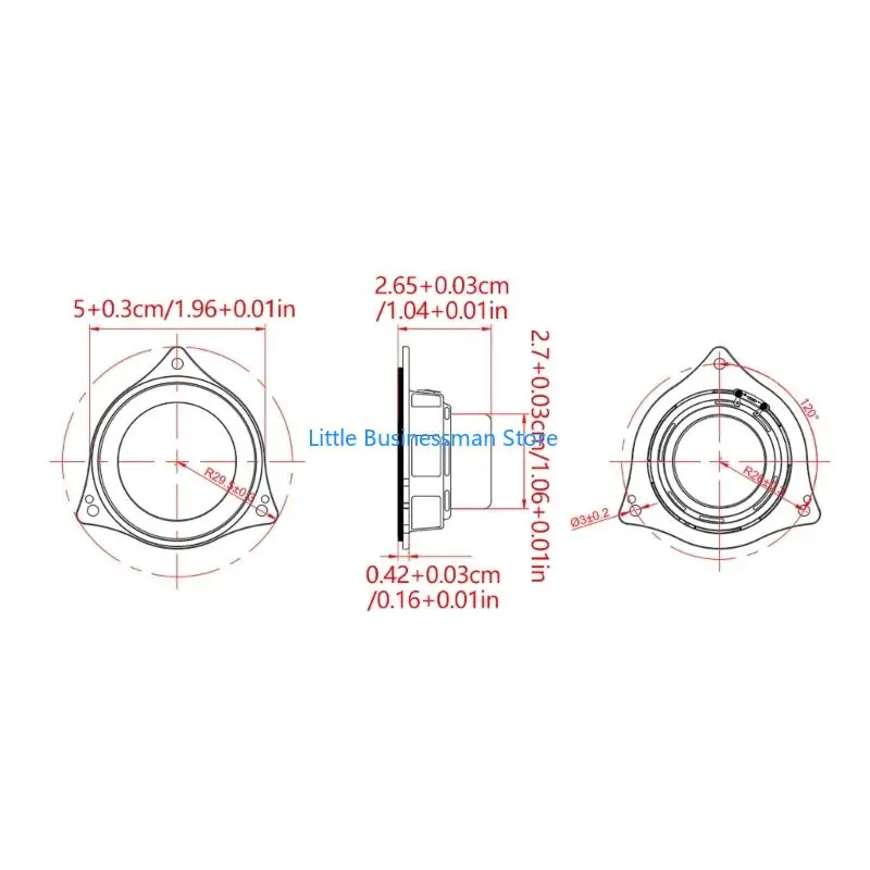 50-mm-Ersatzlautsprechertreiber für Clip-5-Lautsprecherreparaturprojekte, 8-W-Innenkonstruktion, einzelnes Ersatzteil für M76A – Detail 6