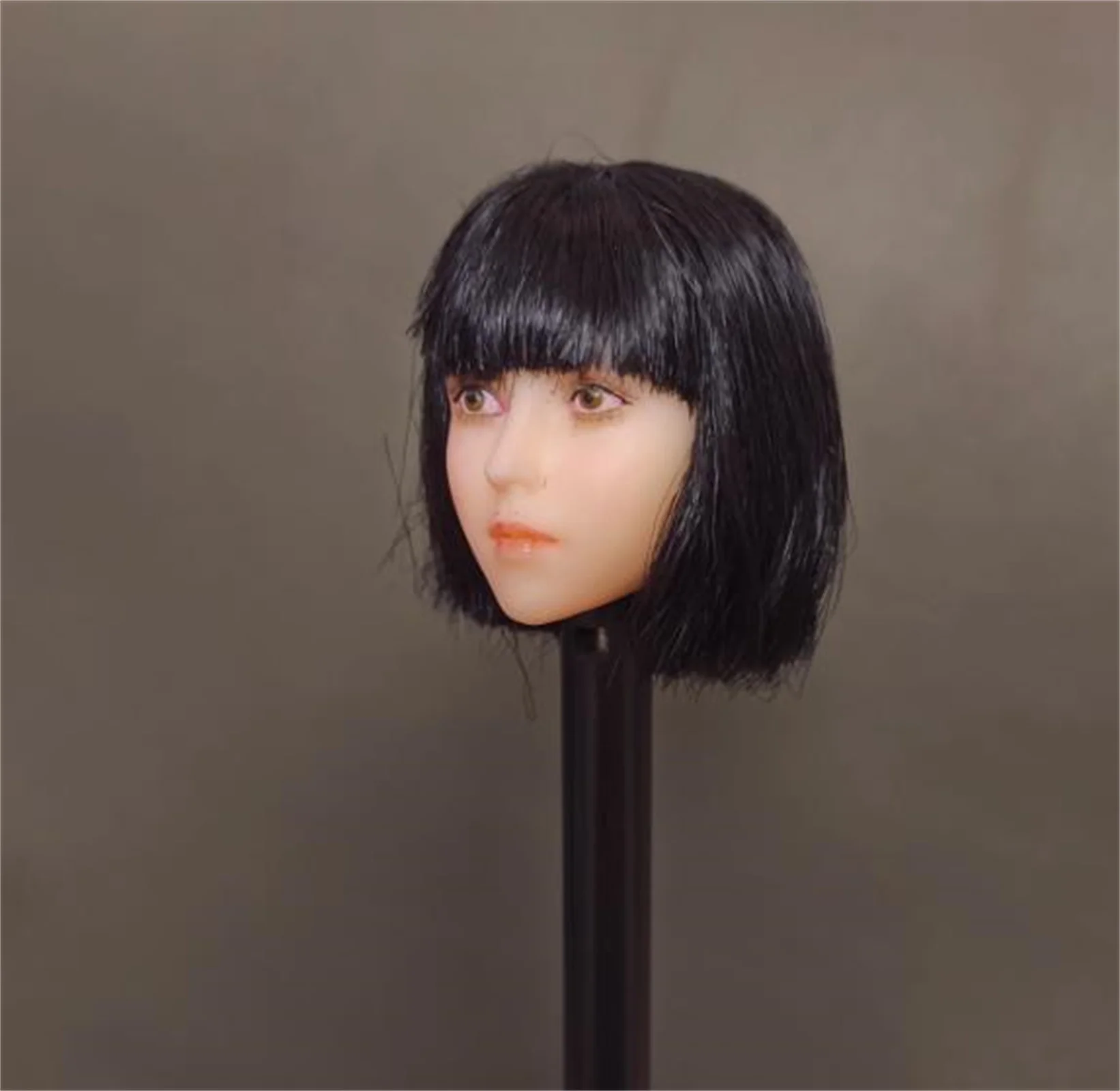 

1/6 Scale Head Sculpture Soldier Short Hair Asia Cute girl Expression Anime For 12 inch Phicen Tbleague figure Toys