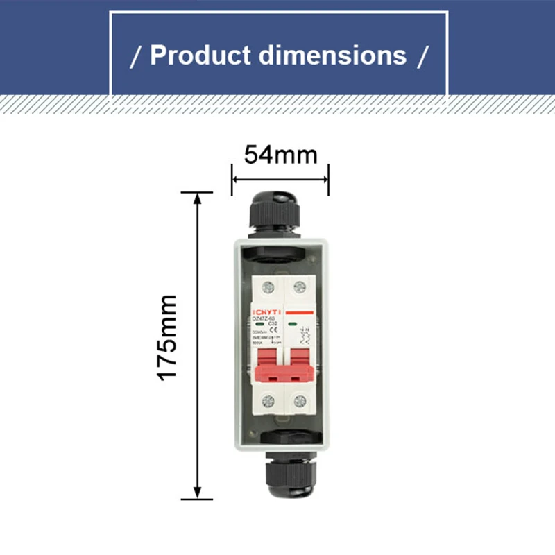 10 قطعة CE صندوق مقاوم للماء IP65 المواد البلاستيكية قطاع دارة في الهواء الطلق 2 طريقة صندوق توزيع MCB