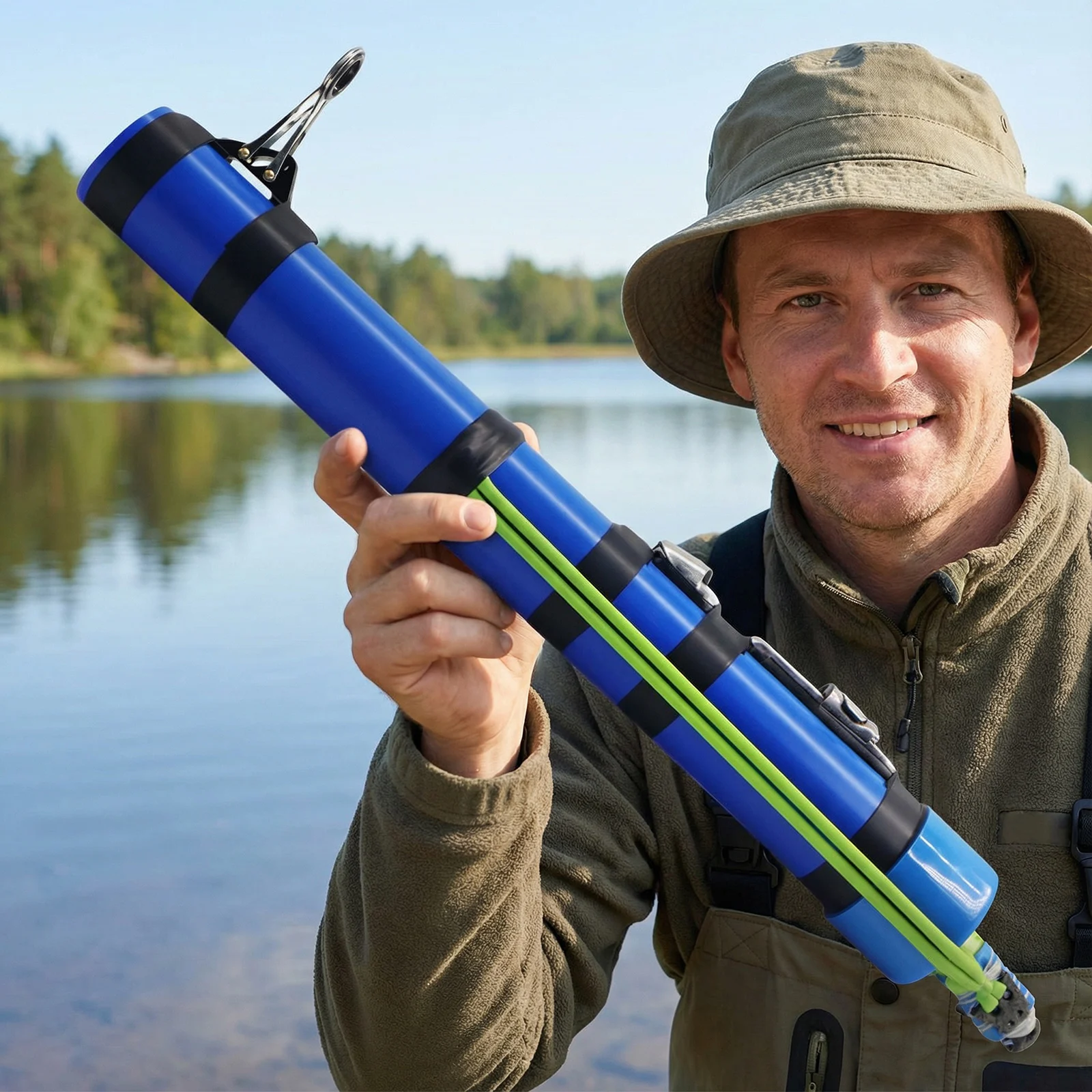 قضيب منجنيق الصيد مع بكرة إطلاق دقيق قضبان إغراء قابلة لإعادة الاستخدام معدات إطلاق طعم السمك للأنشطة الخارجية والسفر