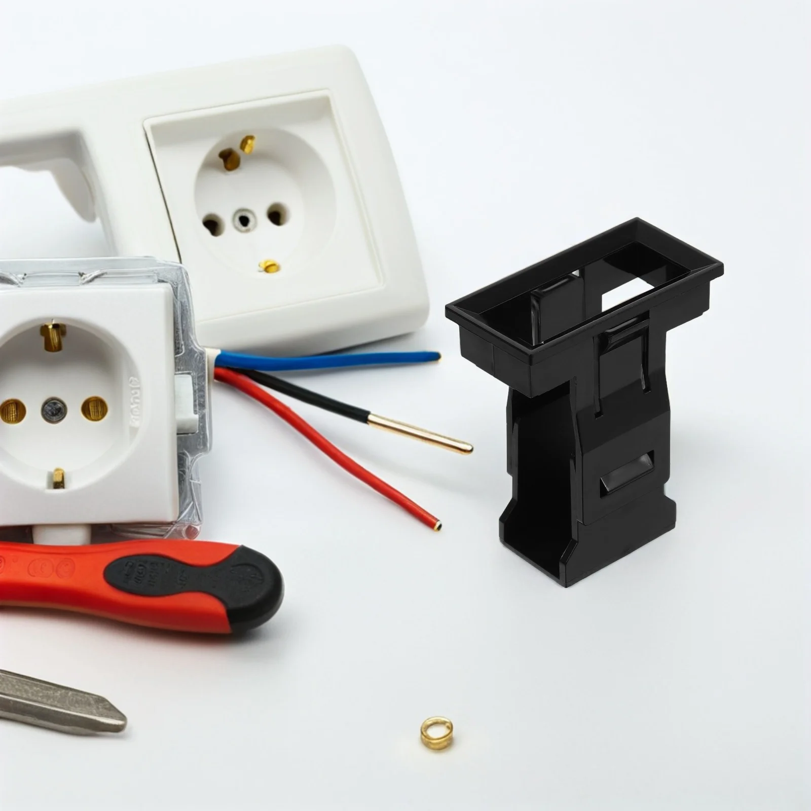 10pcs Circuit Breaker Bracket Durable Plastic Concealed Mount Spacesaving Design Easy Installation Small Breaker Holder Fixed