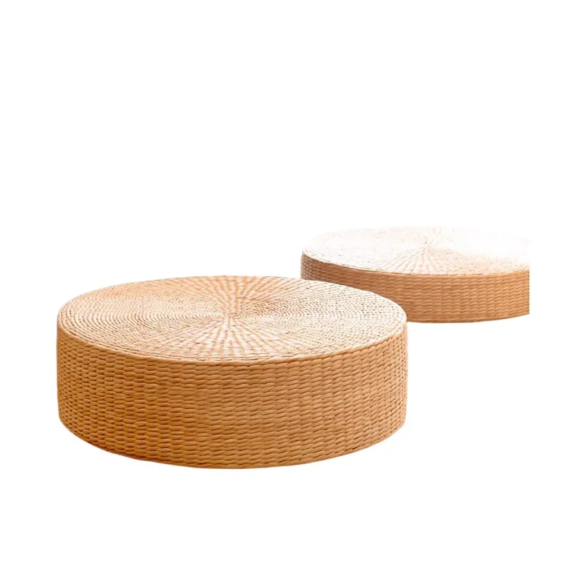 

Handmade Round Zen Cushion Zabuton Zafu Floor Meditation Seat Japanese Tatami Mat Zabuton Chair Straw Cushion