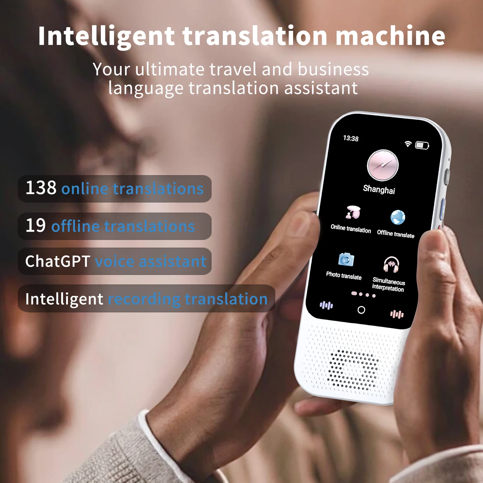 

Language Translator Device AI Translation Support ChatGPT 138 Real Time Translation Device Ai Translator Voice Translation With