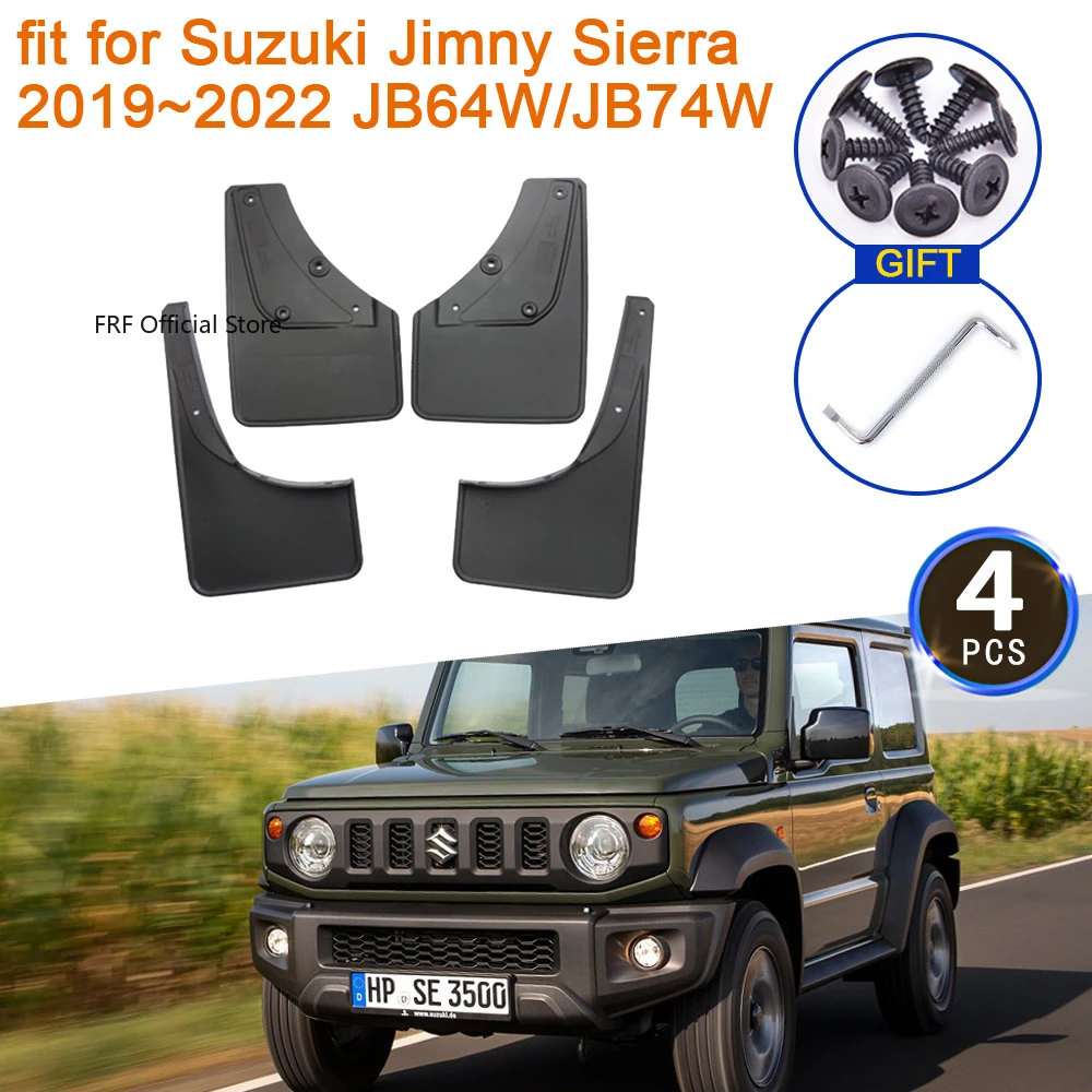 Mudflap for Suzuki Jimny Sierra 2019~2022 JB64W Accessories JB74W MudGuards Splash Guards Mud Flaps Front Rear Wheel Fender Auto