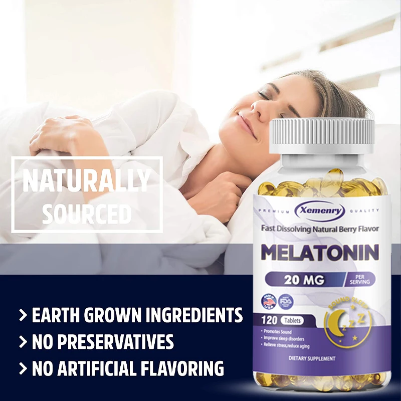 

Melatonin Softgels To Help You Fall Asleep Faster, Stay Asleep Longer, Maximize Your Immune System, Better Sleep Aid