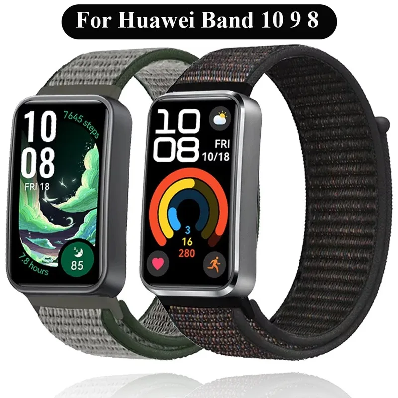 Нейлоновый ремешок для Huawei Band 10 9 8, спортивный удобный браслет, сменный браслет Correa для Huawei Band 10, аксессуары, ремень