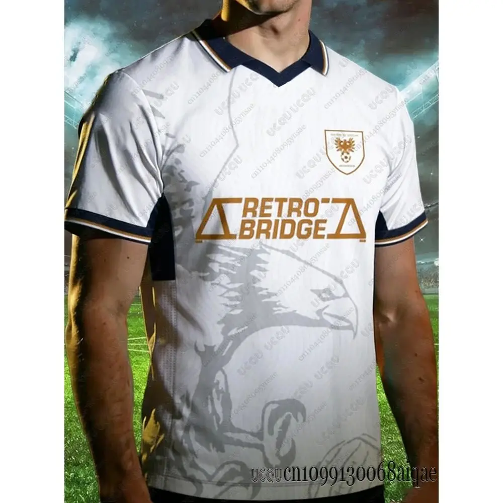 Zomer Nieuwe Heren Voetbalshirts Snel Droogende Fiets Shirts Nederland Go Ahead Eagles 25-26 Thuis Tenue Volwassenen/Kinderen Team Uniform - afbeelding 2