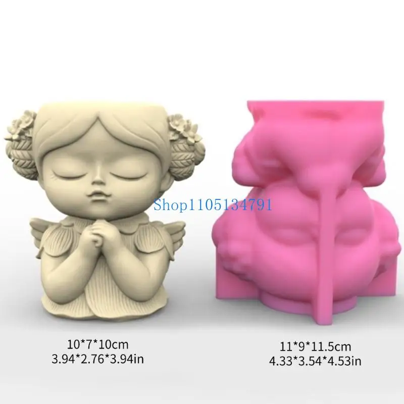 98 كجم الصلاة فتاة حامل قلم قالب من السيليكون الجدول زخرفة زارع نباتات الزهرية قالب الايبوكسي الراتنج قالب لتقوم بها بنفسك صنع