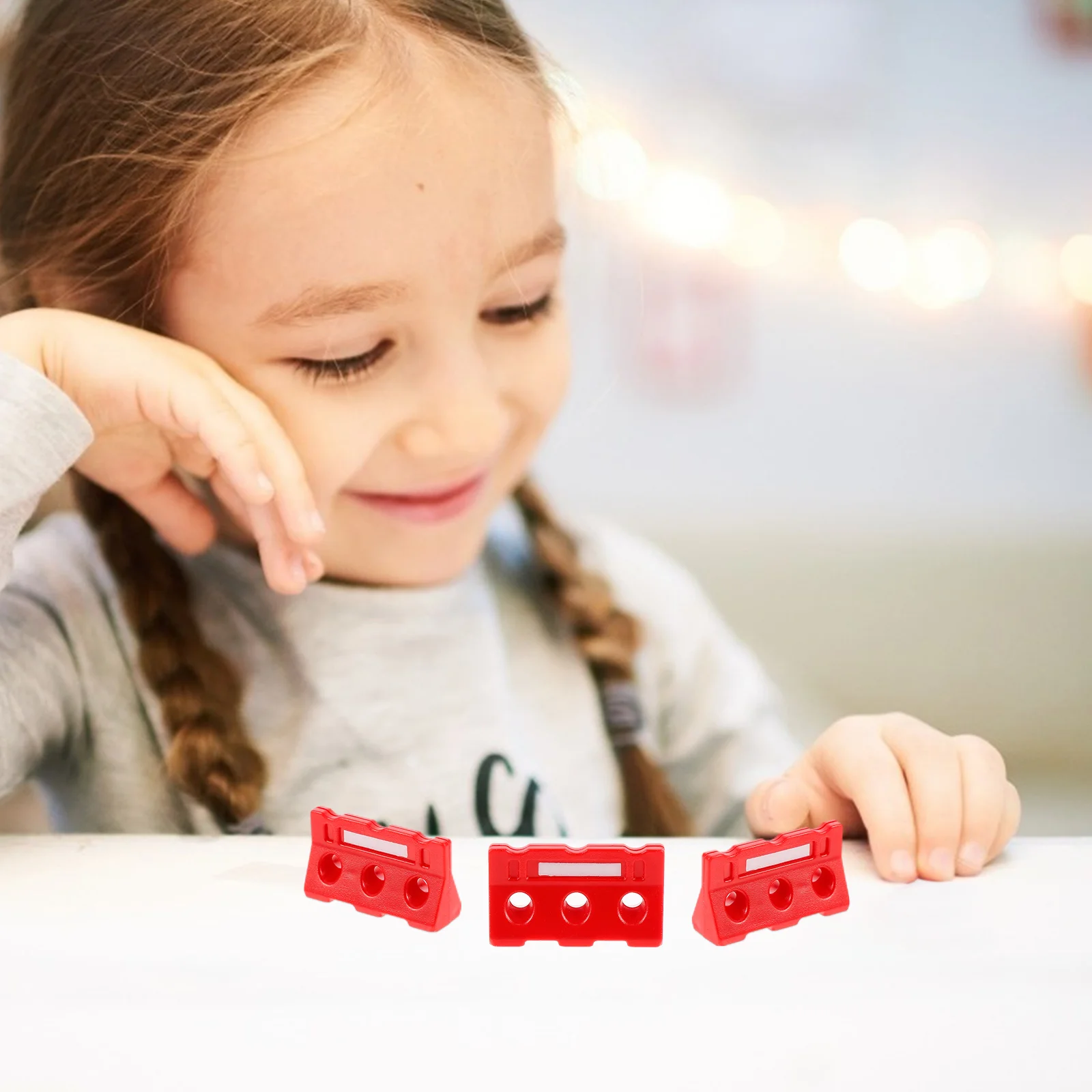 Juguete de señal de carretera para niños, barricada de tráfico, cono en miniatura educativo, simulación de conos Abs, 24 piezas