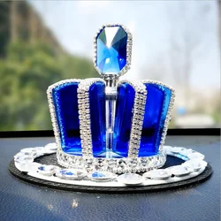Diamond Perfume Holder for Car-Perfume Car Mounted Decoration Creative Crystal Crown Light Odor + Non-slip mat Car Accessories