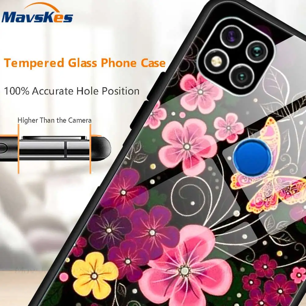 Case For Xiaomi Redmi 9C Silicone Bumper Tempered Glass Phone Back Cover For XIaomi Redmi 9C 10 9 C 10C Redmi9C NFC Case Coque