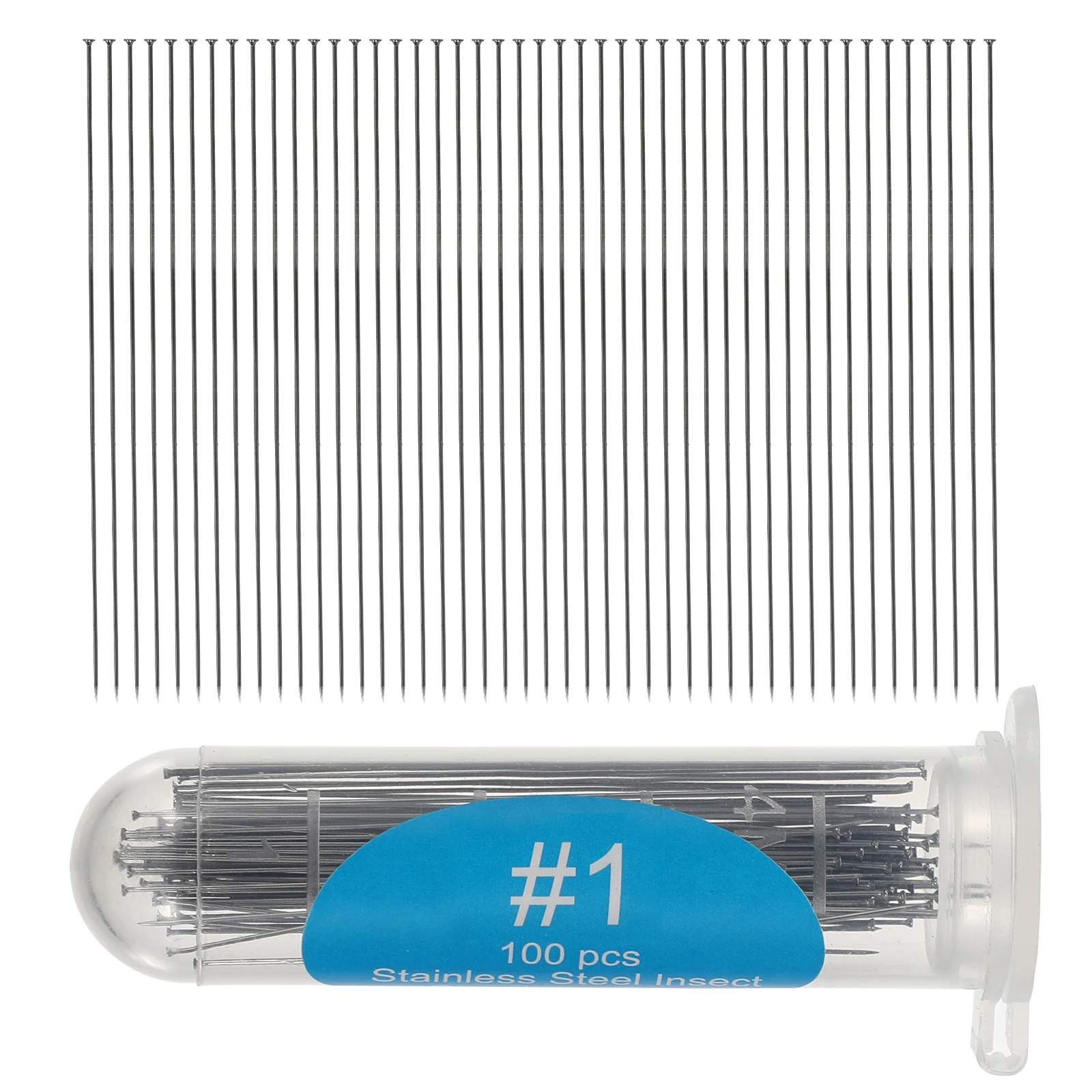 

100pcs Integrated Insect Needles Specimen 40mm Stainless Steel Entomology Collection Tools Display Long Term Use