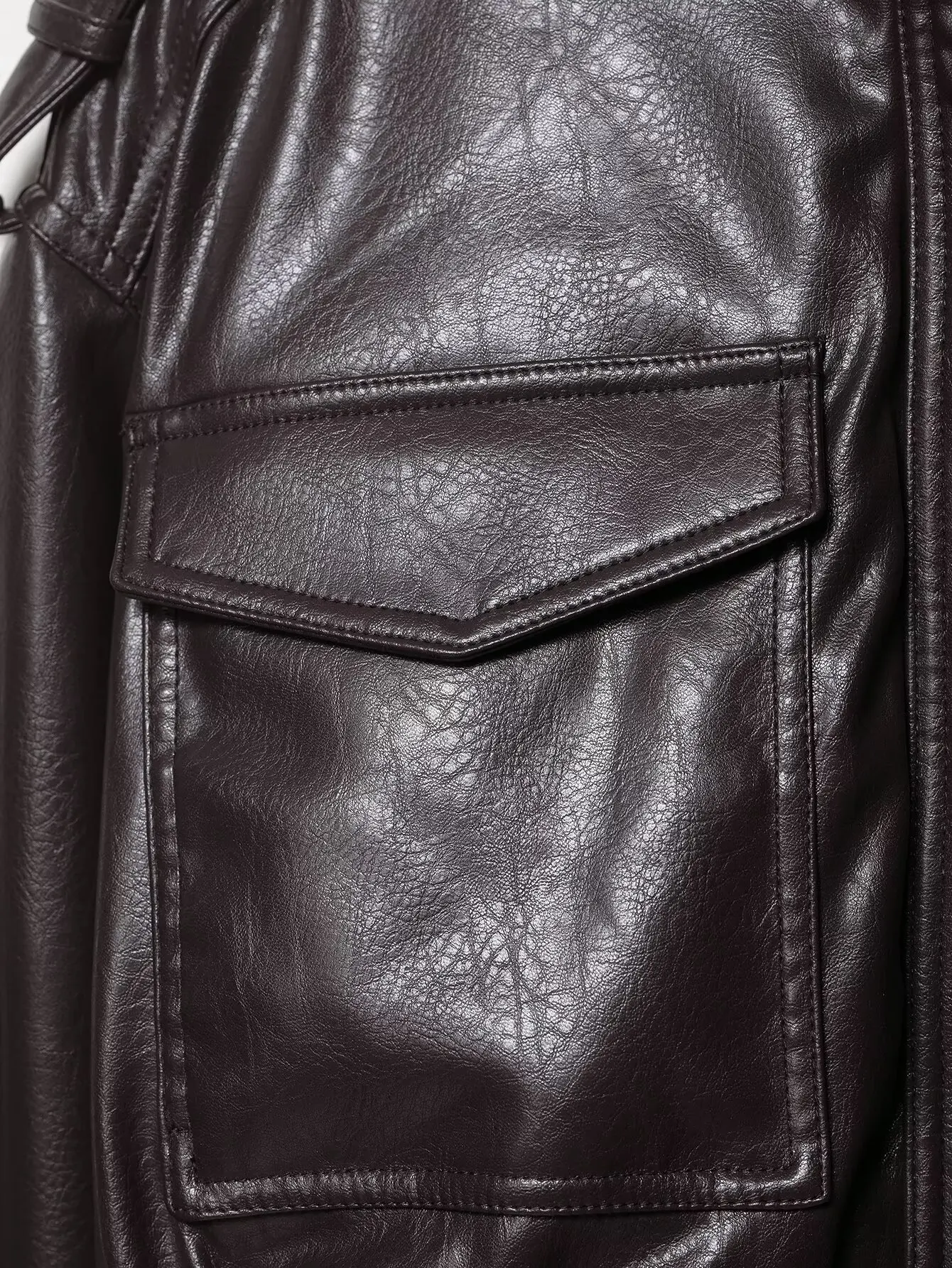 Women's Faux Leather Short jacket Coat Turn-Down Collar Long Sleeve Zipper Coats Autumn Winter Ladies Casual Streetwear