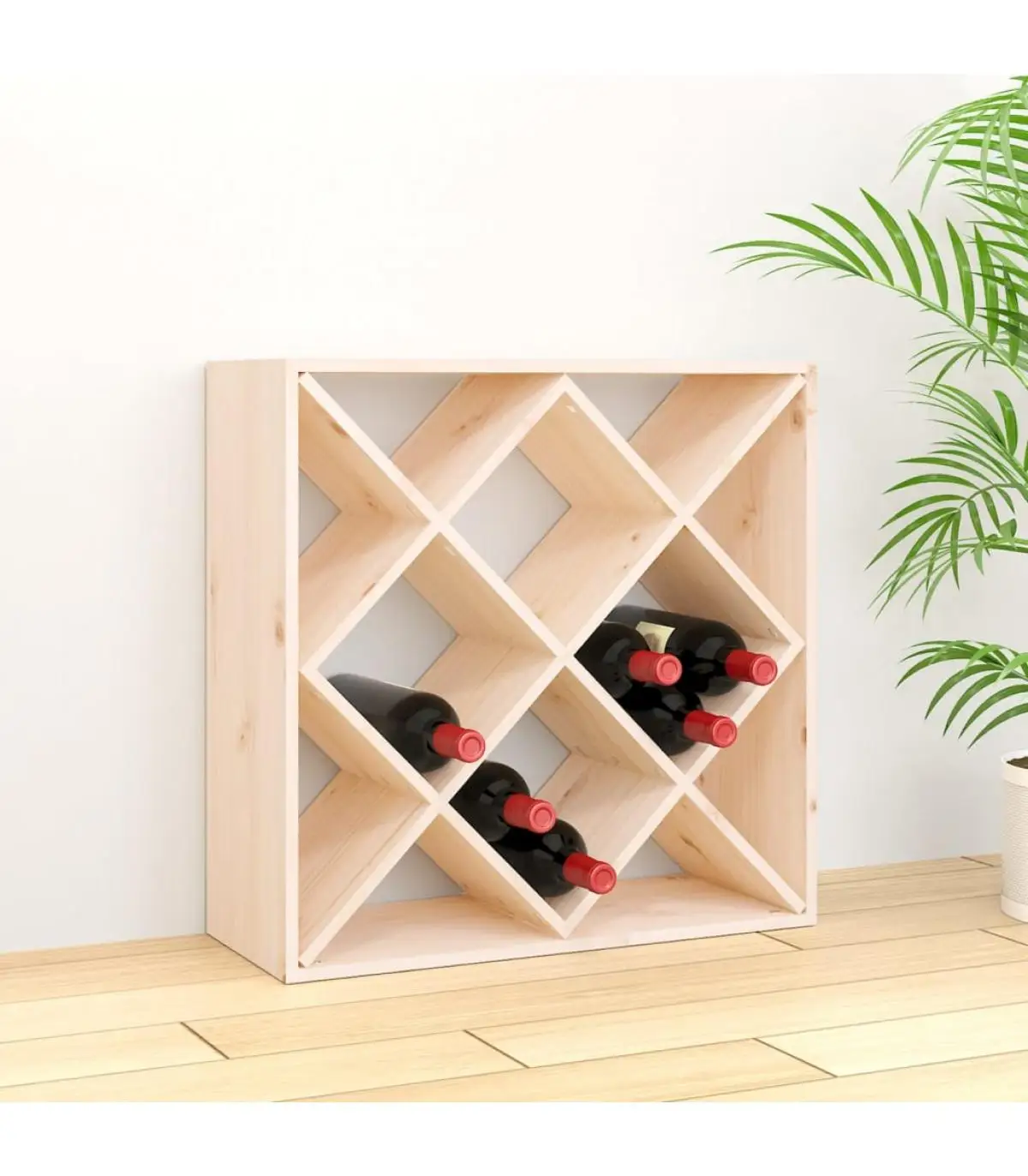 Wine and liquor cabinets Pine solid wood wine cabinet 62x25x62 cm