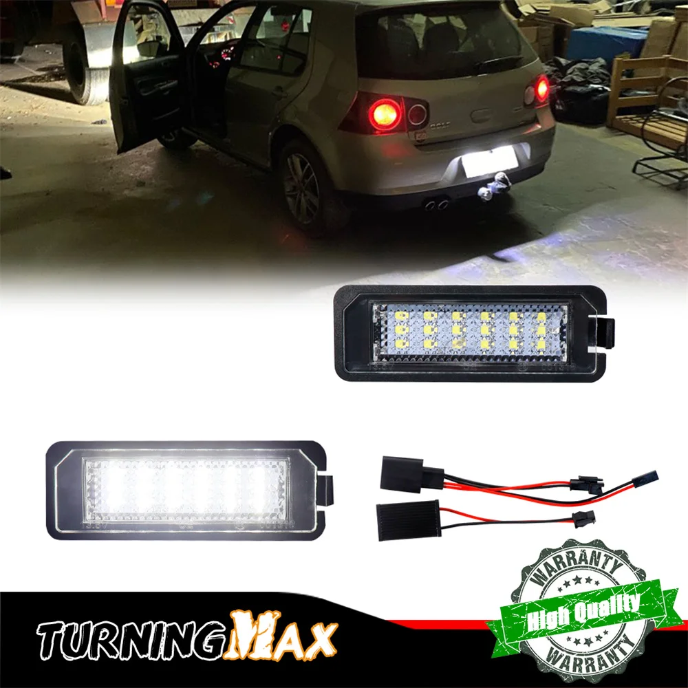 LED License Plate Lights For Volkswagen VW New Beetle CC Eos Golf GTI Polo For Porsche 911 Carrera Boxster Cayman Cayenne Macan