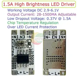 Driver LED a corrente regolabile DC 3.3V 3.7V 5V Driver LED 28-1500MA modulo regolabile a corrente costante