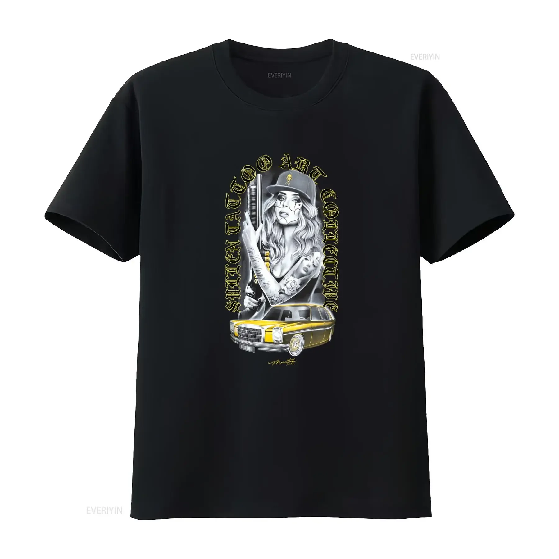 Sullen Men's Golden Eyes Standard T Shirt Lowrider Tattoo Art Design vintage Washed designer clothes Stylish Slightly Casual