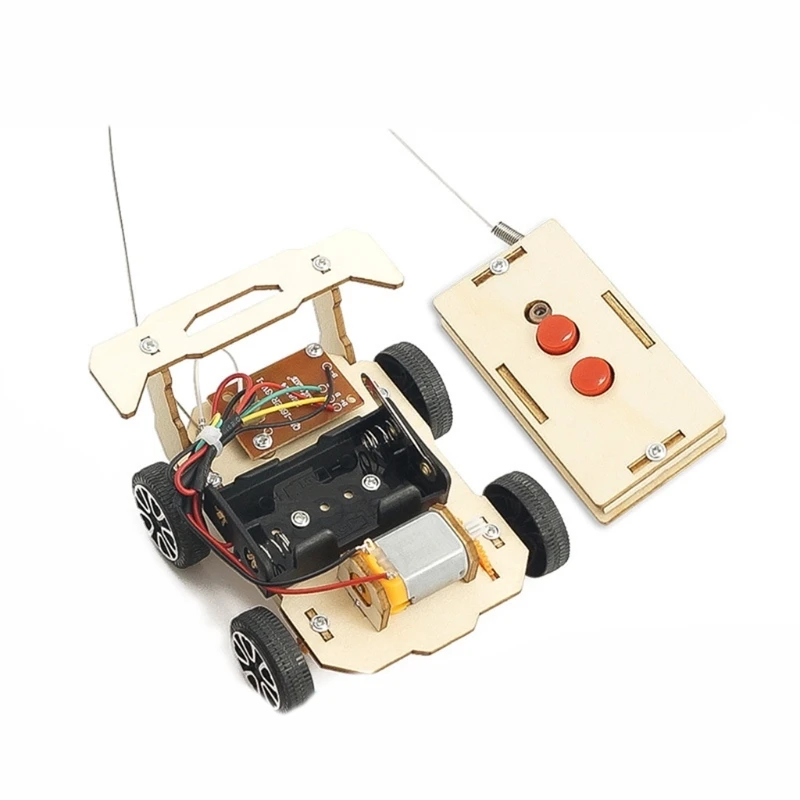 Engineering Car Building Kits Wooden Wireless Remote Control Car Model Kits