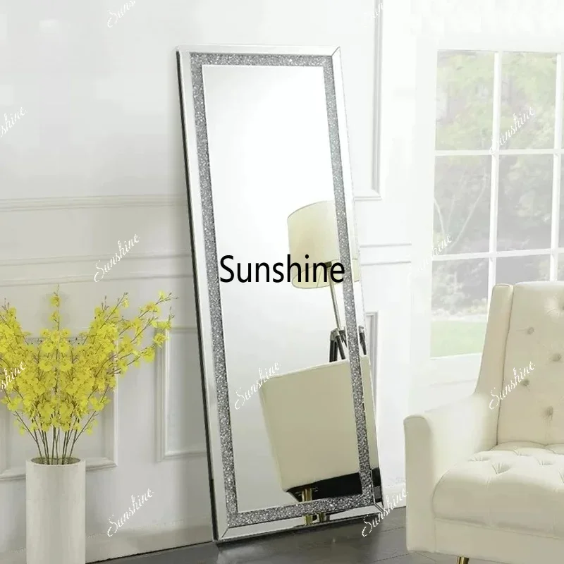 YYAmerican fashion full-length mirror wall hanging mobile floor simple and modern