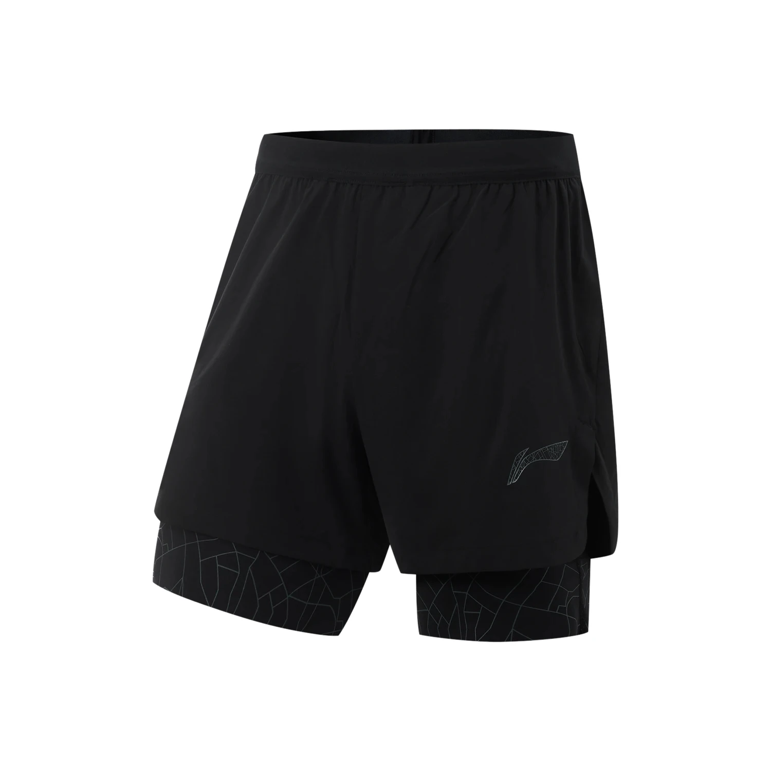 Li-Ning Men Running Shorts AT DRY 93%Polyester 7%Spandex Regular Fit Comfortable Breathable LiNing Sports Bottoms AKSU511