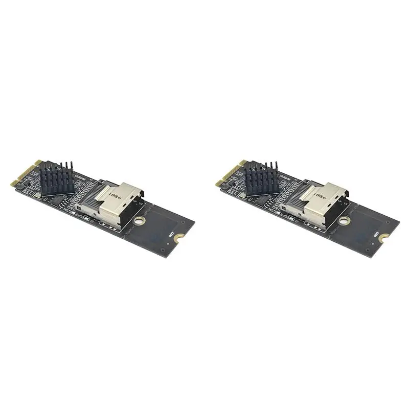 Exquisite-2X M.2 NVME To SFF-8087 SATA3.0 Expansion Card Mini-SAS/SATA Hard Disk Adapter Card 36PIN