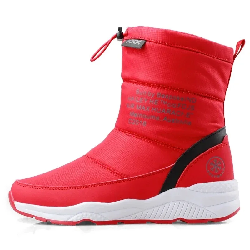 Women Snow Boots Winter High Quality Snow Waterproof Platform Boots Thick Plush Warm Ankle Boots Shoes Woman Plus Size 36-41