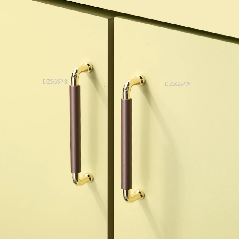 Drawer Dual Color American Style Pulls Handles for Furniture Light Luxury Kitchen Cabinet Wardrobe Door Handles