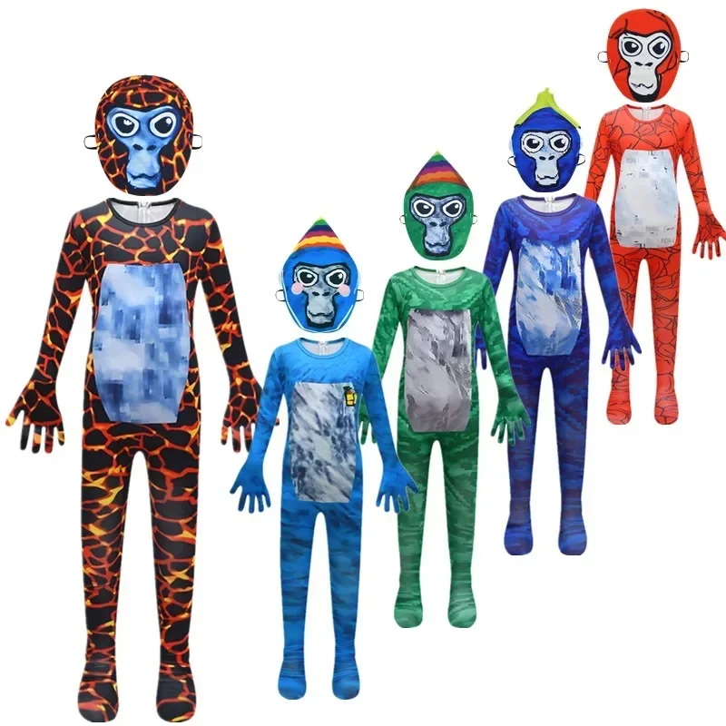 Combinaison de jeu de ajuster ille pour enfants, collants de performance pour garçons et filles, étiquette animale, cosplay d'Halloween, fête de Gelcarnival
