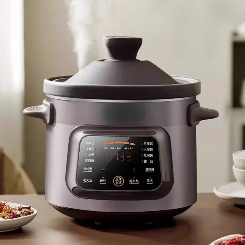 electric stew pot soup pot household purple clay electric casserole ceramic soup pot fully automatic large capacity