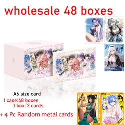 Hurtownia Oryginalne etui 48 pudełek New Goddess Story A6 Ika Sakura Dance Episode 2 karty Party Feast Booster Box Hobby Toy