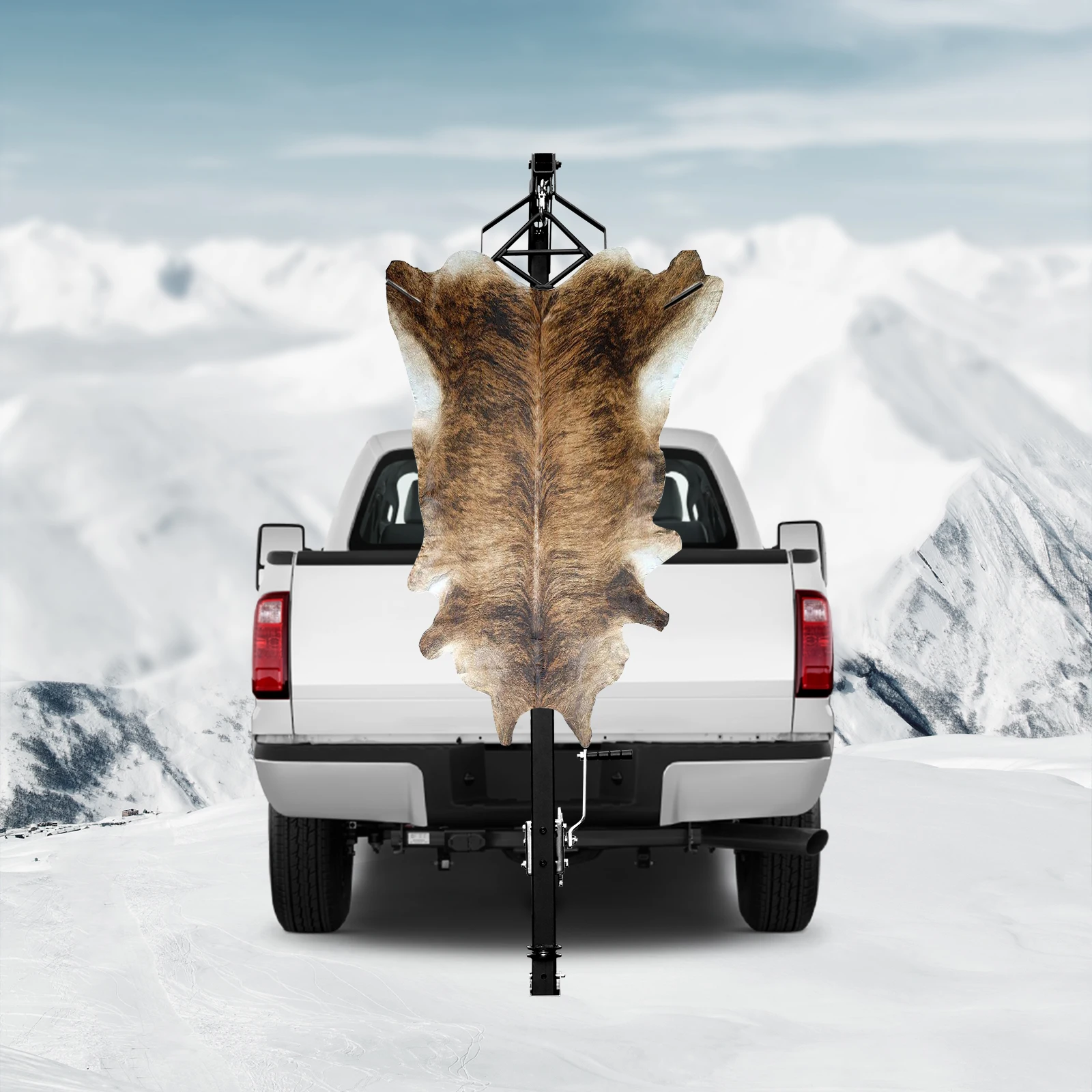 히치 장착 게임 호이스트 600lbs 용량 360 °   회전식 높이 조절 트럭 사슴 호이스트