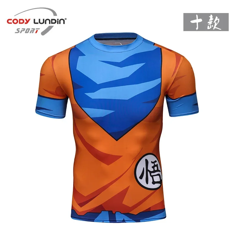 Dragon Ball Men T Shirt Homme Compression Costume Vegeta Tshirt Son Goku T-shirts Rashguard Fitness Gym Sportwear Top Tees