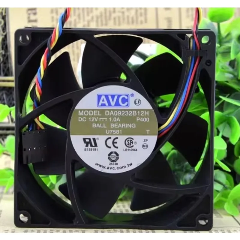 New Cooler Fan for AVC DA09232B12H 9032 12V 1.0A 9cm Temperature Controlled Chassis Server Fan 90*90*32mm