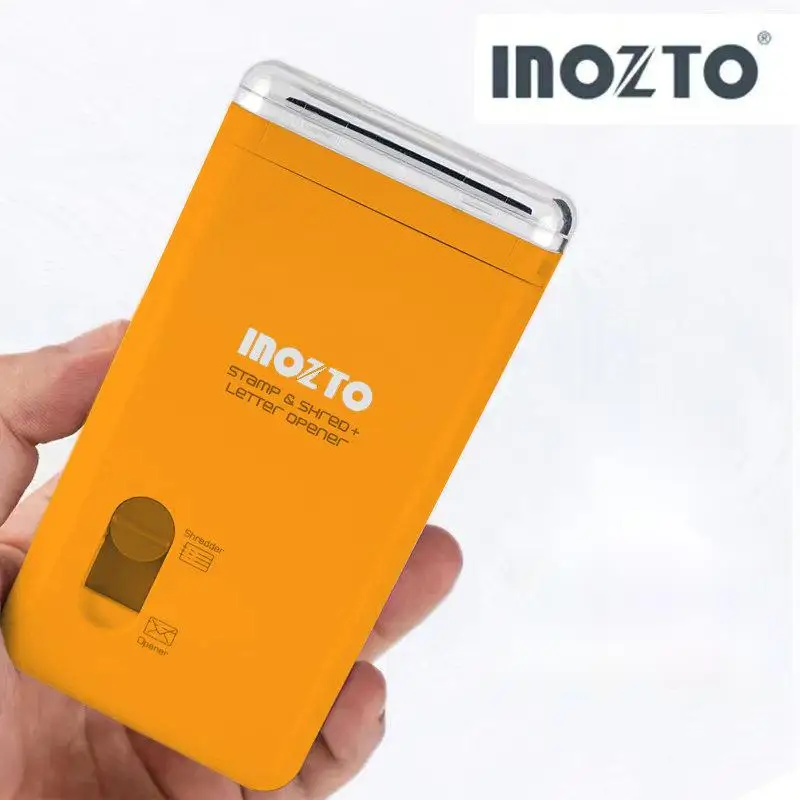 Inozto BOMS10 Paper Shredder Office Confidential Seal Letter/Opener  Automatic Electric Cut File /Protects Privacy/Easy to Carry