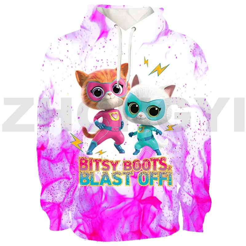 

Новый мультфильм SuperKitties, толстовка с 3D принтом, спортивный костюм, мужская уличная одежда в стиле аниме, повседневная одежда для пар, Kawaii SuperKitties, свободный пуловер
