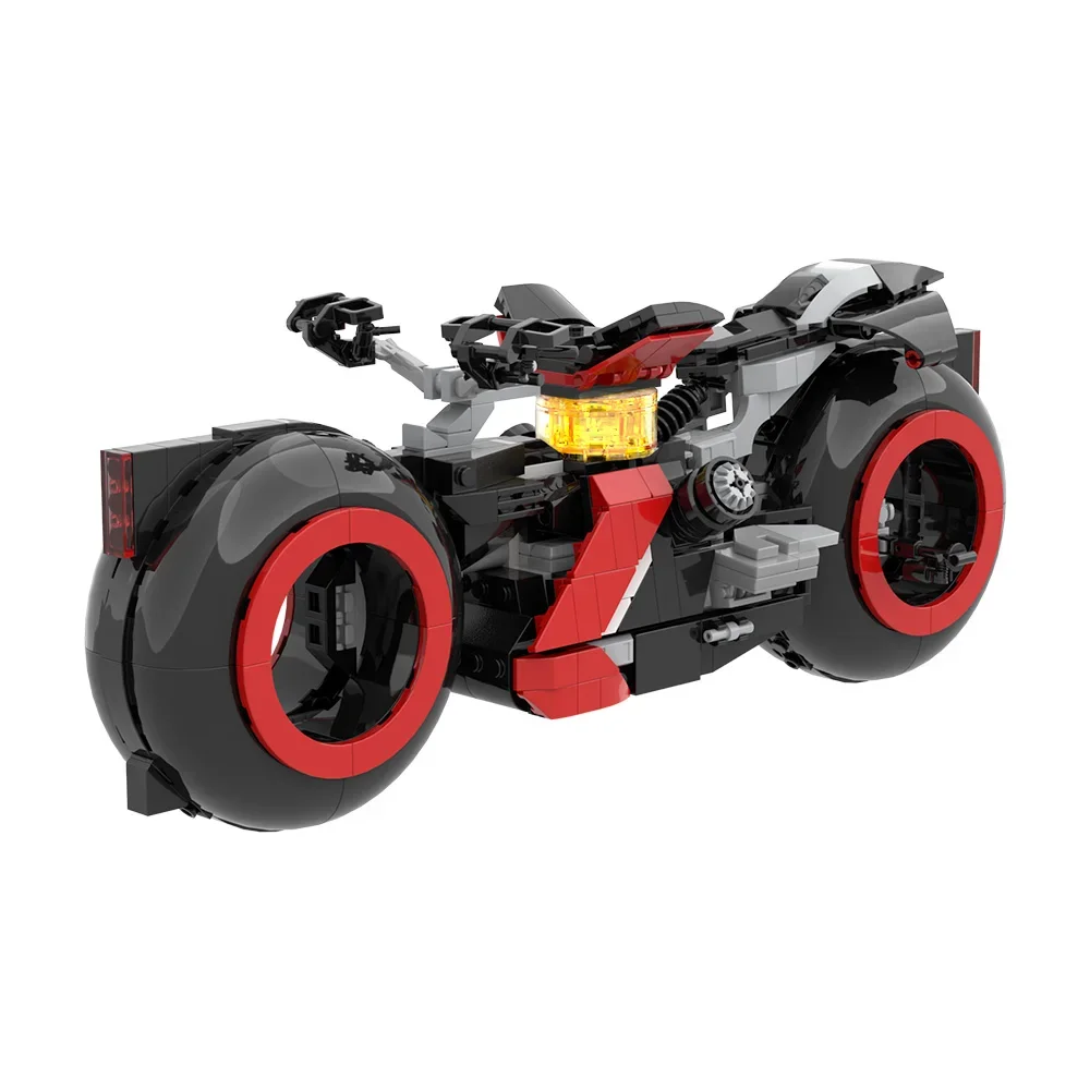 Gobricks Moc Tron Are Moto اللبنات نموذج أفلام الخيال العلمي دراجة نارية المنافسة الطوب تجميع لعب هدايا الاطفال