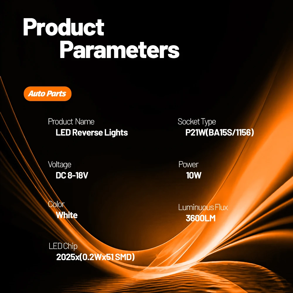 2 قطعة LED عكس ضوء لمبة مصباح P21W BA15S 1156 Canbus لمرسيدس بنز W416 W463 W251 V251 W220 C215 R129 R230 R170 R171 R199 #5