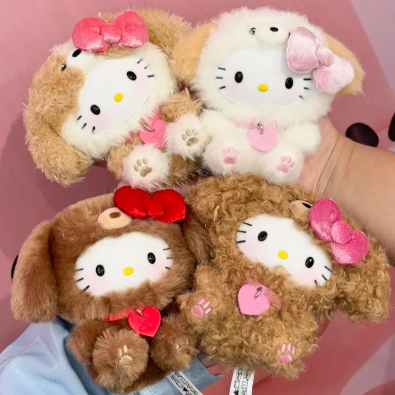 Genuine TOPTOY Hello Kitty Puppy Party Series Blind Box Kawaii Soft Bag Charm Keychain Anime Collectible Figure Pendant Toy Gift