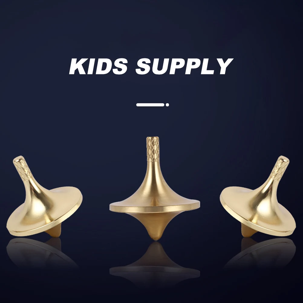 

Gyro Toys Stress Reliever Copper Spinning Top for Kids Decompression Fun Wear Resistant Children Toy Gyro Spiral