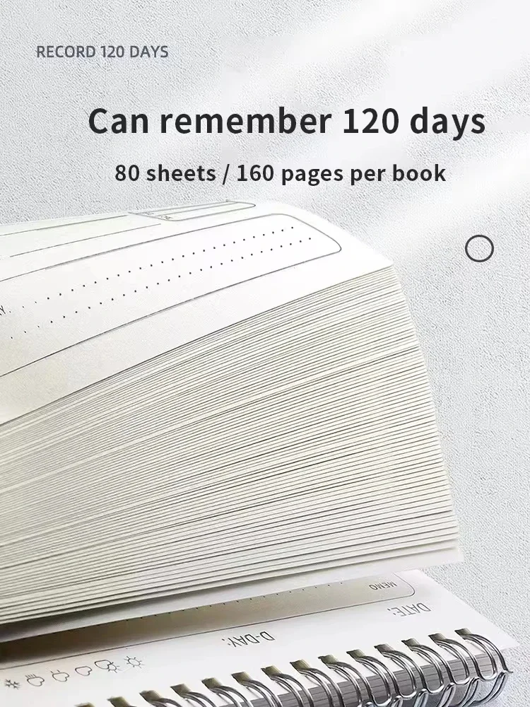 A5 مخطط جدول الأعمال دوامة دفتر جداول الخطة اليومية للقيام قائمة المفكرة 160 صفحة سميكة مكتب اللوازم المدرسية القرطاسية #4