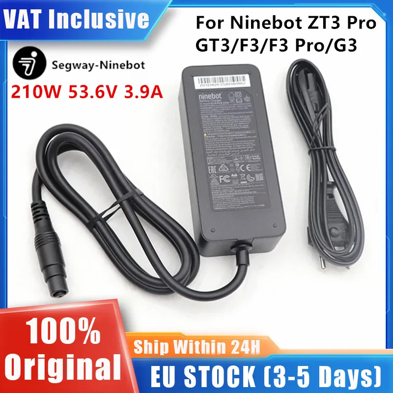 Chargeur 210W 53.6V 3.9A pour trottinette électrique Ninebot by Segway Max G3/ZT3 Pro/GT3/F3/F3 Pro, adaptateur d'alimentation, stock UE
