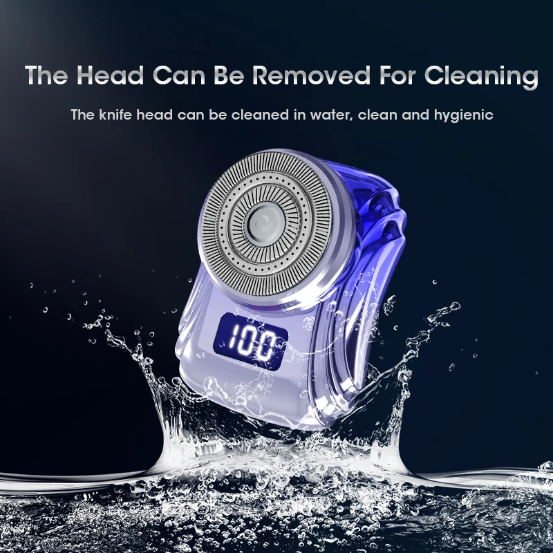 ماكينة حلاقة للرجال سيارة المحمولة الحلاقة USB شحن الجاف الرطب اللحية الحلاقة ماكينة حلاقة صغيرة جيب مقاوم للماء الحلاقة السفر على متن الطائرة