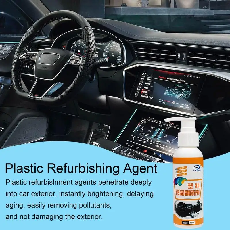 

Interior Detailed Plastic Leather Restorer 100ml Multi Purpose Foam Cleaner Leather Clean Wash Automotive Interior Cleaner Spray